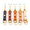 Kingston Barn English Bridle Leather Keychains with Solid-Brass Halter Snaps Available in Five Colors