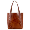 Kingston Barn Harness Leather Tote in Buckaroo Brown Front View