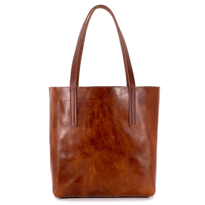 Kingston Barn Harness Leather Tote in Buckaroo Brown Front View
