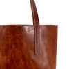 Kingston Barn Harness Leather Tote in Buckaroo Brown Strap Detail View